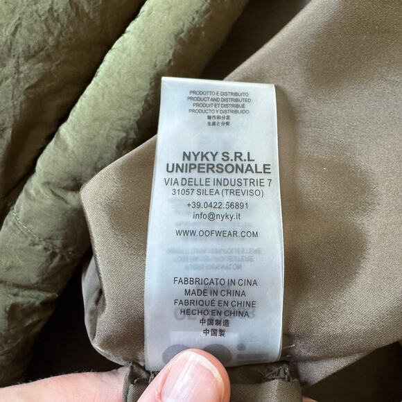 NEW Oof Wear Oversize Hooded Jacket 9063 Verde Oliva Olive Green - Picture 10 of 14